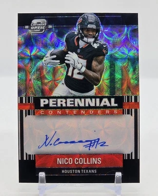 Nico Collins Auto #d 4/25 2024 Contenders Optic Perennial Contenders Black Scope - Image 1 of 4