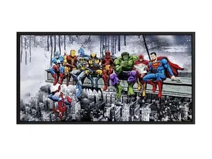Pop Art Wandkunst Heroes on beam Acrylglas 150 x 75cm - Bild 1 von 1