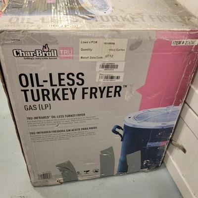 Freidora de pavo sin aceite Char-Broil - Modelo LP a gas nueva caja abierta Foto 1 de 4