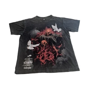 Civil Regime T Shirt Medium Skeleton Reap Oversize Black Roses From Concrete - Picture 1 of 5