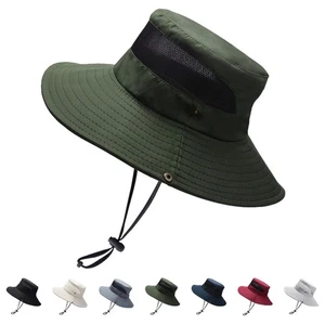 Wide Brim Sun Hat UV Protection Packable Bucket Hat Cap for Fishing Hiking Beach - Picture 1 of 30