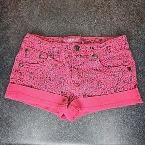Vigoss Girls Youth Pink Leopard Print Shorts Y2K Glam Bratz Sz 6 - Picture 1 of 5