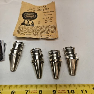 Vintage Set of 12 Rug Braiding Shuttles Tools  Henry Seligman USA Braid Aid - Image 1 of 4