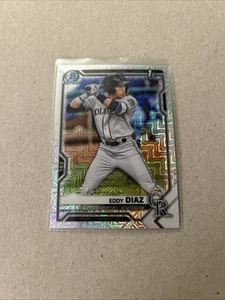 Bowman Chrome Eddy Diaz 2021 #BCP-33 Mojo Refractor (RC) Colorado Rockies - Imagen 1 de 2