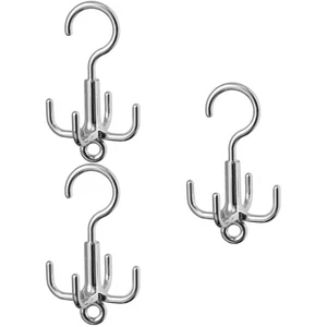 Set of 3 Rotating Handbag Hook Multifunctional Rotatable Storage - Picture 1 of 12