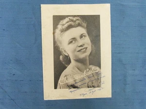 AUTOGRAPHE ET DEDICACE CLAUDINE NOEL JUIN 1943 - Picture 1 of 1