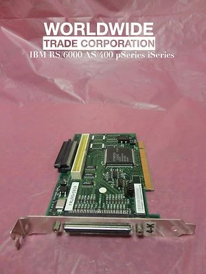 IBM 6206 93H3809 93H3805 PCI Single-Ended Ultra SCSI Adapter Type 4-K pSeries - Image 1 of 4