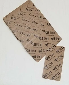 400 Coin Wrappers FLAT Tubular Paper Rolls for New DOLLAR Coins -Each holds $ 25 - Picture 1 of 1