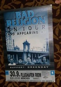 BAD RELIGION ORIGINAL CONCERT POSTER WITH GREEN DAY MUNCHEN GERMANY 9/30/93 WOW! - Picture 1 of 1