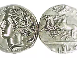 Grecja Kolonie greckie Włochy Sycylia Syrakuzy Deakadrachm moneta Rydion Arethusa - Zdjęcie 1 z 7