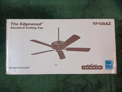 Fanimation Edgewood Standard 5-Bladed 52" Ceiling Fan, Reversible Blades TF100AZ - Image 1 of 4