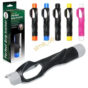 Boxed Golf Grip Trainer Aid Attachment Outdoor Swing Beginner Training Corrector - Picture 1 of 16