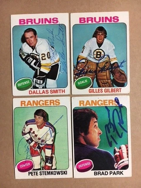 Pete Stemkowski NY Rangers Signed 1975-76 Topps hockey card COA - Image 1 of 1