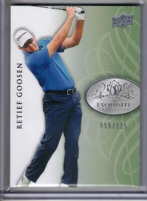 2013 2014 UD Exquisite PGA golf Retief Goosen base basecard /125 card #10 RARE ! - Image 1 of 2