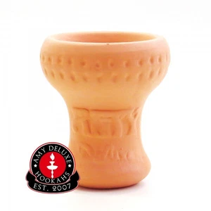 Amy Deluxe Shisha Tabakkopf - groß | unglasiert | Ton Natur Wasserpfeife Kopf