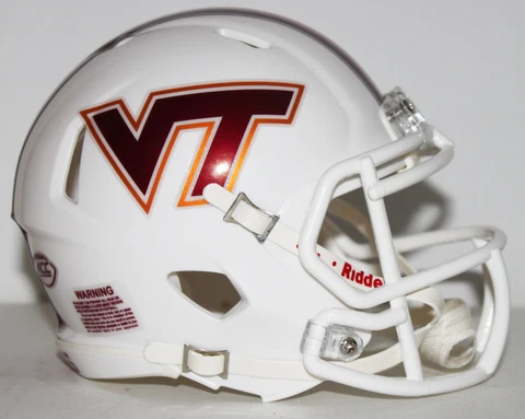 2022 Virginia Tech Hokies Custom Riddell Mini Helmet vs Liberty Cover
