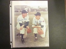 Preacher Roe and Johnny Podres  Brooklyn Dodgers Autograph  Picture
