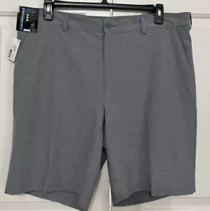 NWT Roundtree & Yorke Performance size 40 grey heather striped golf shorts mens - Picture 1 of 5