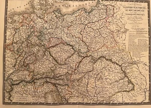 Antike Karte 1821 Österreichisches Kaiserreich,Preußen,DeutschlandPolen-AdrienBrue-AtlasUniversel - Bild 1 von 11