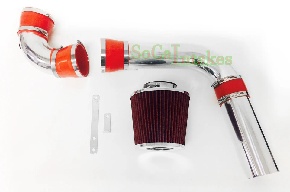Kit y filtro de admisión de aire frío rojo de 3 piezas para Pontiac Firebird 94-97 5,7 L V8 Foto 1 de 1