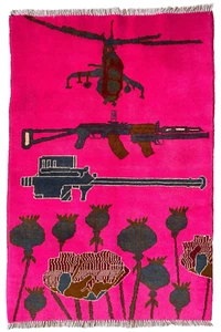 125 x 81cm Handmade Afghan Soviet War Rug Traditional Small Oriental Wool Rug - Picture 1 of 24