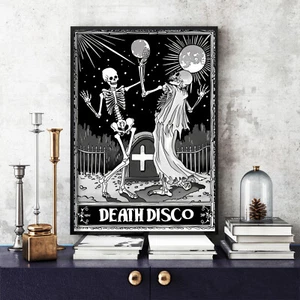 Póster Esqueleto Death Disco, Blanco y Negro, Impresión Esqueleto Death Disco (43) - Imagen 1 de 8
