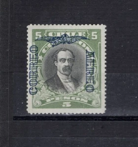 CHILE Sc.C6D 1928 airmail Balmaceda 5p MNH ERROR VARIETY displaced perf. NO wmk. - Picture 1 of 1
