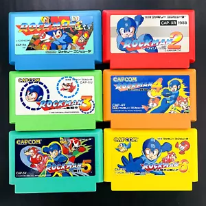 Rockman 1 2 3 4 5 6 Nintendo Famicom NES Capcom Mega Man Japanese Version Rare - Picture 1 of 24
