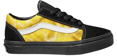 Vans Old Skool Kids Sneakers Glow Lightning Black Yellow VN0A4BUUY231 New - Image 1 of 4