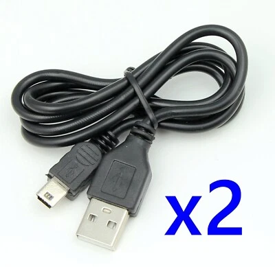 (Pack of 2) Mini USB Charging Cable for PSP PlayStation 3 PS3 Controller Charger - Image 1 of 4