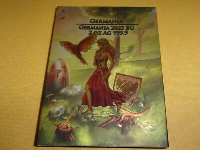 ALEMANIA 2023 10 marcos 2 oz plata .9999 BU redondo con cápsula y certificado de autenticidad Foto 1 de 4