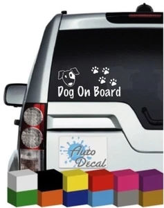 Dog On Board Novelty Vinyl Window Car Bumper, Decal / Sticker / Graphic - Picture 1 of 1