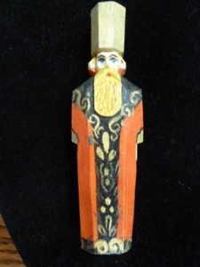 Vintage russischer handgeschnitzter Holz Soldat Christbaumschmuck - Bild 1 von 4