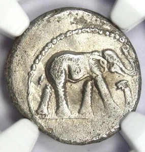 Julius Caesar AR Denarius Silver Elephant Roman Coin 49 BC - Certified NGC VF - Picture 1 of 6