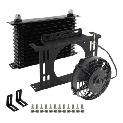 Ölkühler 13 Reihe 7/8"-14 UNF + 7" Elektrolüfter-Kit mit neuem Halterungssatz  - Image 1 of 4