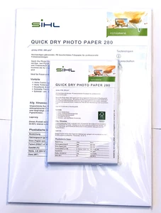 70 Blatt SIHL 280g Fotopapier SET DIN A4 + A6 Inkjet HOCHGLANZ PHOTO PREMIUM - Bild 1 von 2