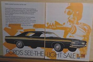 1968 zweiseitige Magazinanzeige für Ford - Fairlane, heißester Erfolgsstar