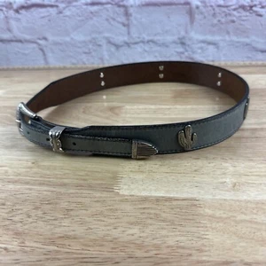 Cintura vintage vera pelle bovina cactus western taglia 28. - Foto 1 di 10