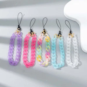 Cadena de teléfono antipérdida cordón de acrílico teléfono móvil pulsera colgante joyería dije - Imagen 1 de 13