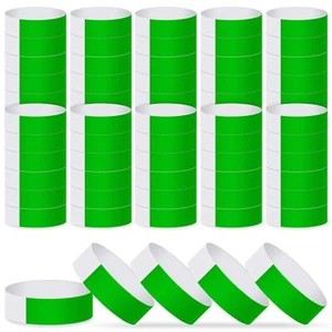 200 Pcs Green Paper Event Wristbands for Pary Events Clubs Concert Festival - Picture 1 of 6