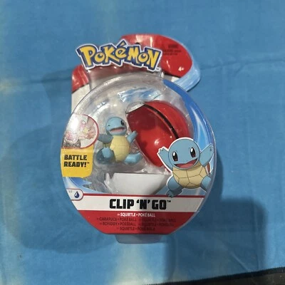 2021 POKEMON 夹 'N' GO SQUIRTLE & POKE 球动作人物工厂密封 — 第 1/2 张图片