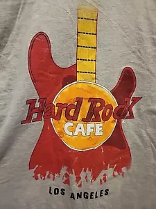 New Men's XL Hard Rock Cafe Los Angeles Heather Gray Lightweight Pullover Hoodie - Picture 1 of 9