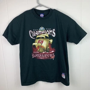 Vintage 2003 Reebok Tampa Bay Buccaneers Super Bowl Champions Shirt Black Mens L - Picture 1 of 5
