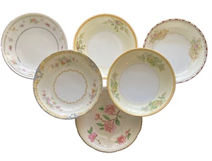 Mismatched China Dessert Berry Bowls Mixed Floral Patterns Set of 6 @152 - Picture 1 of 9