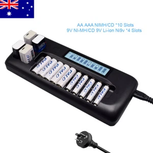 Smart LCD Rechargeable Battery Charger For AA AAA & 9V Ni-MH/CD Li-ion Charging - Picture 1 of 7