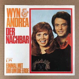 Vinyl-7"-Cover # only Cover # Wyn & Andrea # Der Nachbar # UA # 1975 # vg - Bild 1 von 2