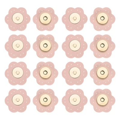 8Set Leather Snaps Buttons, Magnetic Snap Closures for Handbag/Purses [Pink] - Image 1 of 4