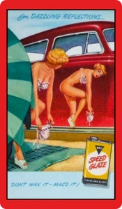 VINTAGE STYLE PINUP MAC'S SPEED GLAZE DECAL STICKER LABEL 1950's FREE SHIPPING - Picture 1 of 1