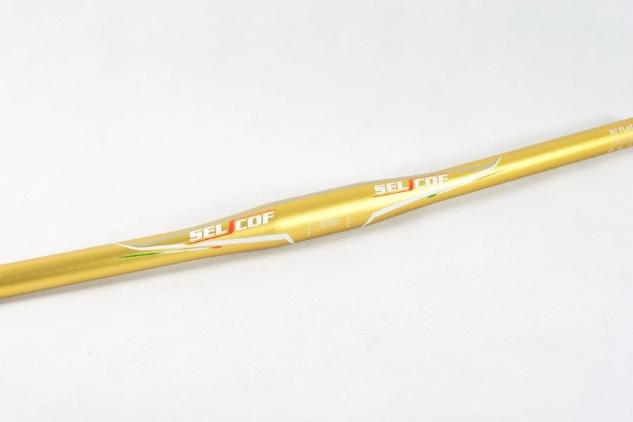 Manillar plano para bicicleta Selcof MTB 31,6x600 mm dorado Foto 1 de 1