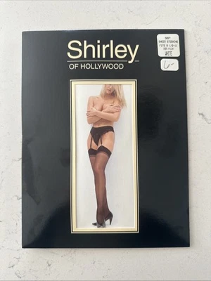 Vintage Shirley of Hollywood White Nylon Sheer Stockings Fits 8.5-11 NEW - Image 1 of 4